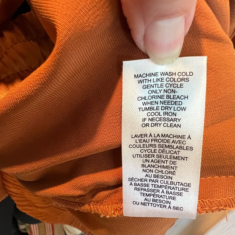 Elie Tahari Rust Wide Leg Satin Pants - Picture 8 of 10